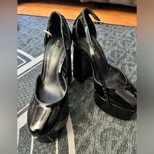 Black Patent Leather Madden Girl Dion Platforms - worn once - size 5